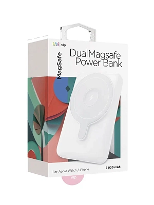 Беспроводной магнитный ПЗУ VLP Dual Magsafe PowerBank 5000, черный