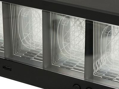 Часы с LED-подсветкой и беспроводной зарядкой Cyber, 10 Вт