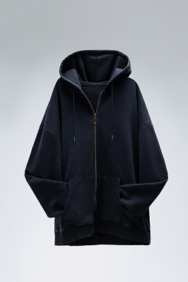 Толстовка ОNE SIZE, с капюшоном на молнии футер без начёса 350, 72 (Чёрный) Толстовка ОNE SIZE, с капюшоном на молнии футер без начёса 350, 72 (Чёрный)