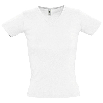 Футболка женская Lady 220 с V-образным вырезом, белая (Белый)