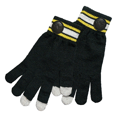 Образец вязанные перчатки с сенсорными пальцами CUSTOM MERCH, 100% аркил (Черный, желтый)