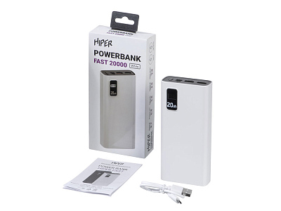 Портативный внешний аккумулятор FAST, 20000 mAh