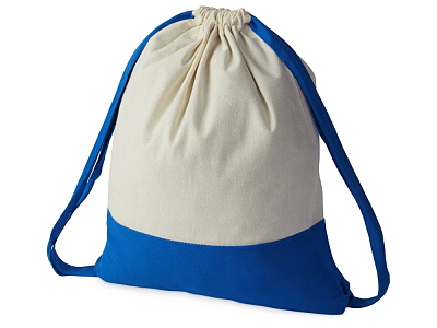 Рюкзак-мешок Cotton из хлопка, 170 г/м2 (Натуральный/синий)