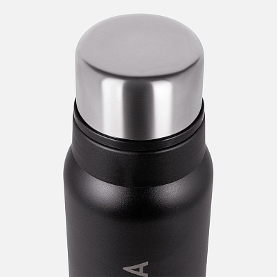 Термос Relaxika 1000 со стикерпаком, черный