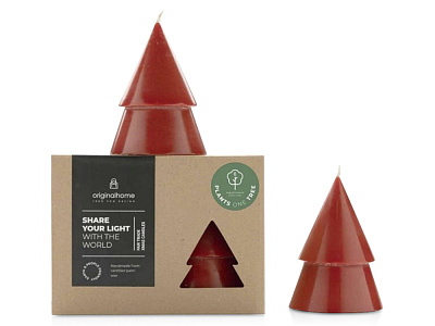 Рождественская елочная свеча матча, M (Красный)