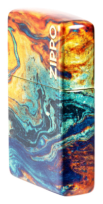 Зажигалка ZIPPO Classic с покрытием 540 Tumbled Brass, латунь/сталь, разноцветная, 38x13x57 мм