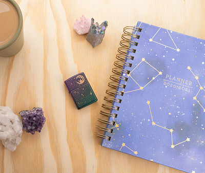 Зажигалка ZIPPO Starry Sky с покрытием Iridescent, латунь/сталь, фиолетовая, матовая, 38x13x57 мм