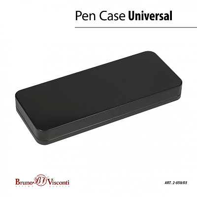 ФУТЛЯР PREMIUM БОЛЬШОЙ МЕТАЛЛИЧЕСКИЙ ПОД ДВЕ РУЧКИ, ЧЕРНЫЙ (Чёрный)