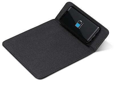 Коврик для мыши с беспроводной зарядкой Mist (Тёмно-серый)