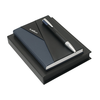 Набор (блокнот, ручка шариковая), черный (Чёрный)