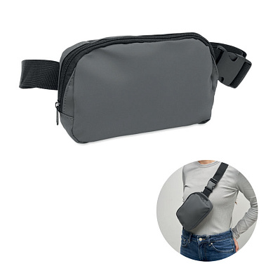 Waist bag in 210D polyester (Каменный серый)