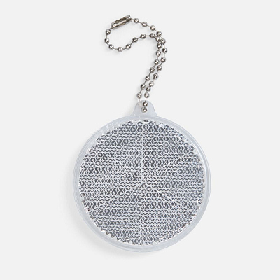 Пешеходный светоотражатель с цепочкой «Круг»  (Белый)