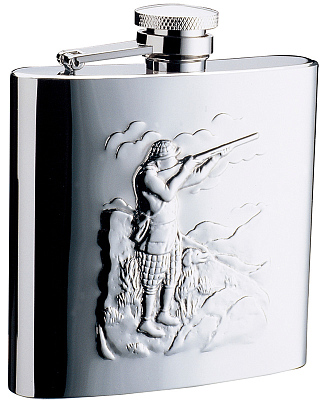 Фляга S.Quire "Охотники" 0,27 л сталь серебристый цвет с рисунком Фляга S.Quire "Охотники" 0,27 л сталь серебристый цвет с рисунком