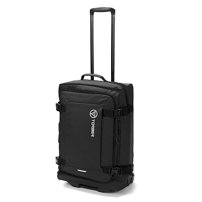 Сумка на колесах TORBER Mobi, чёрный, полиэстер 900D с PU покрытием, 60 х 38 х 25,5 см, 57 л (Черный)