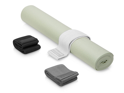 Набор для спорта с ковриком и фитнес-резинками Virasana (Зеленый оливковый, черный)