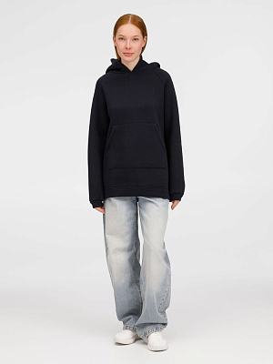 Худи унисекс оверсайз Easy Street, темно-синее