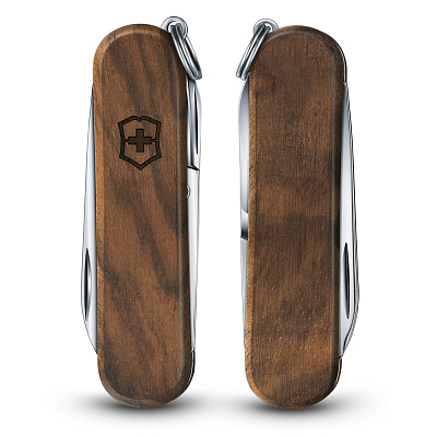 Нож-брелок VICTORINOX Classic SD, 58 мм, 5 функций, деревянная рукоять