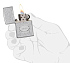 Зажигалка ZIPPO Crown Stamp™ с покрытием High Polish Chrome, латунь/сталь, серебристая, 38x13x57 мм - Фото 4