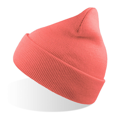 Шапка вязаная  двойная Wind-S (Коралловый)