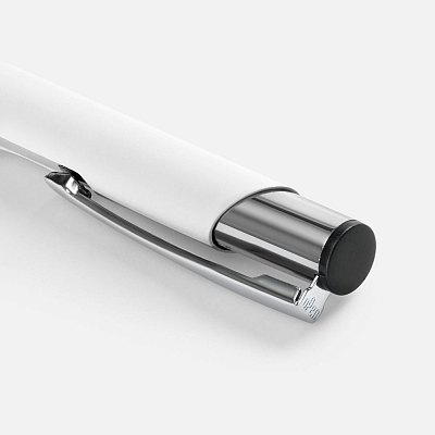 Ручка шариковая Keskus Soft Touch, белая