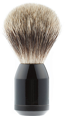 Помазок для бритья IL Ceppo, алюминий, барсучий ворс, рукоять - черный глянцевый цвет (Черный)