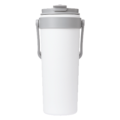 Термокружка вакуумная Соло (Solo), белая (Белый, серый)