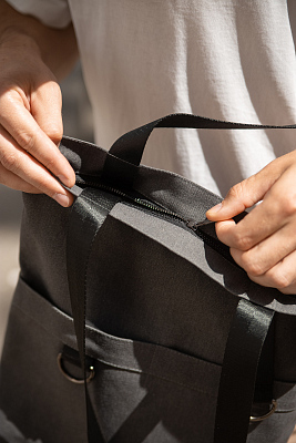 Шоппер Superbag ZIP, с двумя карманами и молнией (серый)