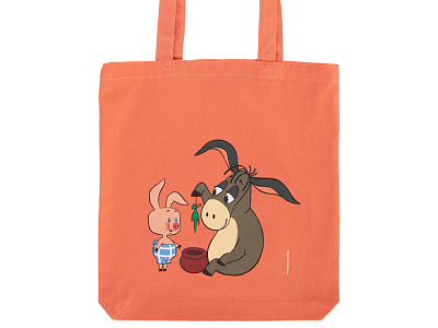 Сумка из плотного хлопка Винни-Пух, 220 г/м2 (Коралловый)