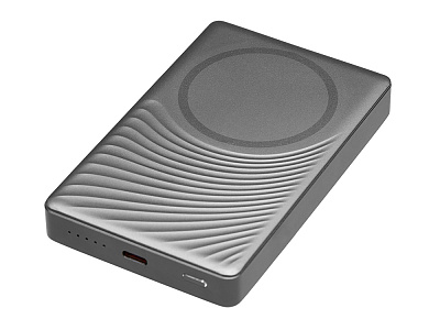 Магнитный беспроводной внешний аккумулятор Сёрф, 10000 мАч (Серый) Магнитный беспроводной внешний аккумулятор Сёрф, 10000 мАч (Серый)