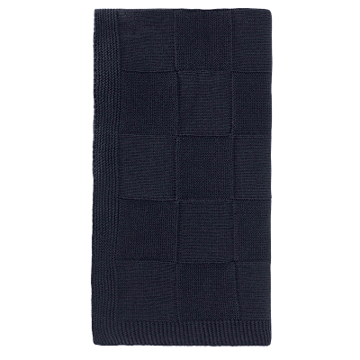 Плед Селла (Cella) вязаный, синий (без подарочной коробки)