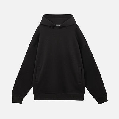 Худи оверсайз унисекс Фьюжн (Fusion), черный