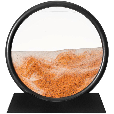 Песочная картина-антистресс Pleasantville, черная с оранжевым (Песочный)