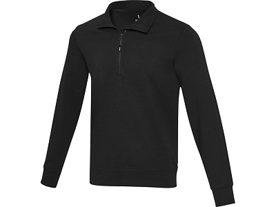 Свитер с молнией Tin из органического хлопка, унисекс (Чёрный) Свитер с молнией Tin из органического хлопка, унисекс (Чёрный)