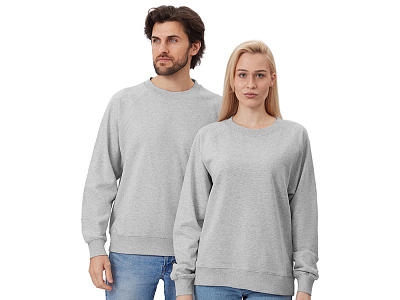 Свитшот оверсайз с рукавом реглан Belgrade, унисекс (Серый меланж)