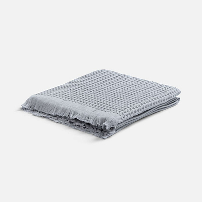 Плед вафельный Elenglect, светло-серый (Серый)