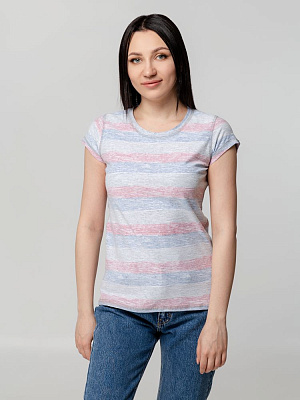 Футболка женская Rayet Lady двусторонняя, красная с синим (Синий)