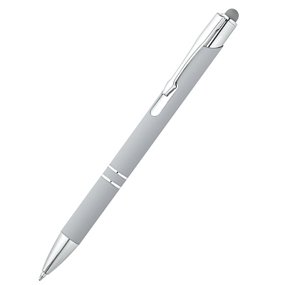 Ручка металлическая Ingrid софт-тач, серая (Серый)