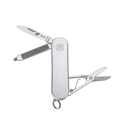 Нож перочинный Stinger, 62 мм, 4 функции, материал рукояти алюминий (серебристый) (Серебристый)