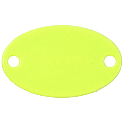Шильдик металлический Alfa Oval  неон (Желтый)
