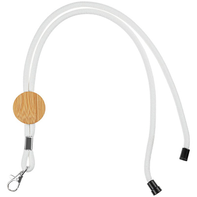 Шнурок для бейджа Tube Wood  (Белый)