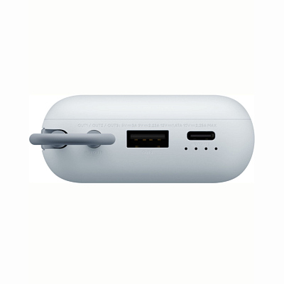 ПЗУ со встроенным кабелем Xiaomi Power Bank 10000, голубой