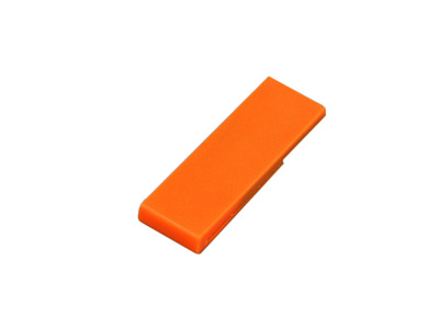 USB 2.0- флешка промо на 64 Гб в виде скрепки (Оранжевый)