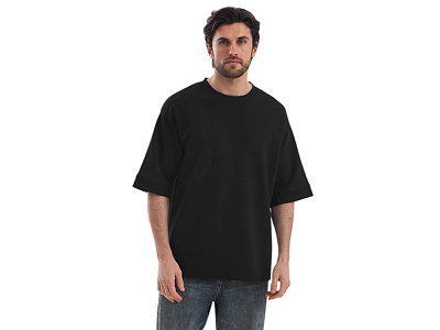 Футболка с пич отделкой Kyoto, унисекс (Чёрный)