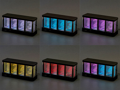 Часы с LED-подсветкой и беспроводной зарядкой Cyber, 10 Вт