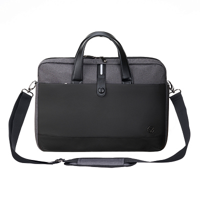 Сумка для ноутбука TORBER VECTOR 14.1'', чёрный/серый, нейлон, 40 x 5 x 28 см, 5л