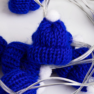 Гирлянда Cosy Poms, синяя (Синий)