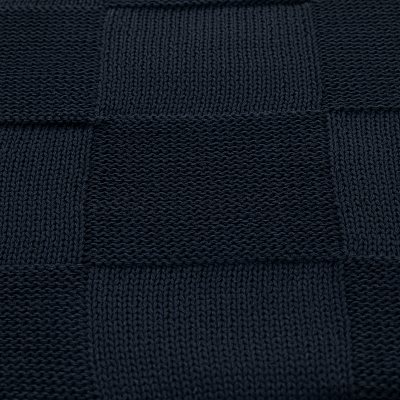 Плед Селла (Cella) вязаный, синий (без подарочной коробки)