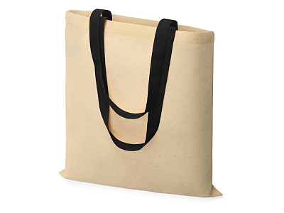 Сумка Dakota из хлопка 100 г/м2 (Натуральный/черный) Сумка Dakota из хлопка 100 г/м2 (Натуральный/черный)