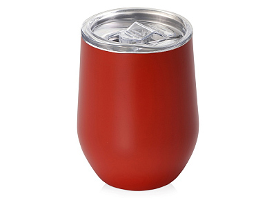 Вакуумная термокружка Sense, непротекаемая крышка, крафтовая упаковка (Красный)