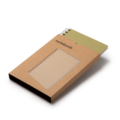 Блокнот на пружине RANIC, бежевый